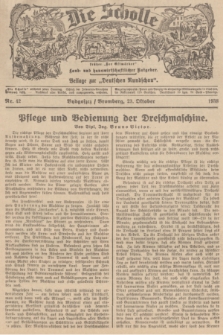 Die Scholle : früher „Der Ostmärker” : land- und hauswirtschaftlicher Ratgeber : Beilage zur „Deutschen Rundschau”. 1938, Nr. 42 (23 Oktober)