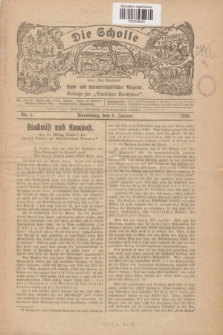 Die Scholle : früher „Der Ostmärker” : land- und hauswirtschaftlicher Ratgeber : Beilage zur „Deutschen Rundschau”. 1928, Nr. 1 (8 Januar)