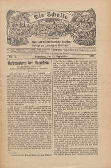 Die Scholle : früher „Der Ostmärker” : land- und hauswirtschaftlicher Ratgeber : Beilage zur „Deutschen Rundschau”. 1929, Nr. 19 (15 September)