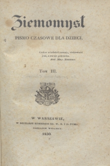 Ziemomysł : pismo czasowe dla dzieci. T.3, Nro 13 (15 lipca 1830)