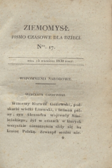Ziemomysł : pismo czasowe dla dzieci. T.3, Nro 17 (15 września 1830)