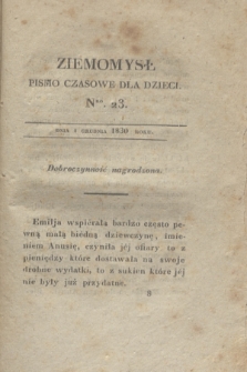 Ziemomysł : pismo czasowe dla dzieci. T.4, Nro 23 (1 grudnia 1830)