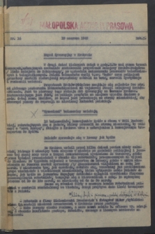 Małopolska Agencja Prasowa. R.1, nr 14 (19 czerwca 1943)