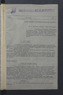 Małopolska Agencja Prasowa. R.1, nr 20 (23 lipca 1943)