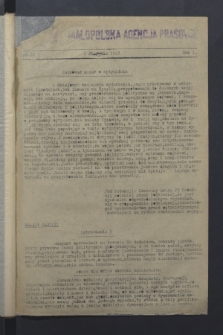 Małopolska Agencja Prasowa. R.1, nr 21 (1 sierpnia 1943) + dod.