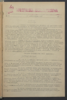 Małopolska Agencja Prasowa. R.1, nr 34 (27 października 1943)