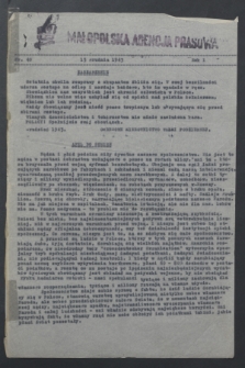 Małopolska Agencja Prasowa. R.1, nr 40 (15 grudnia 1943)