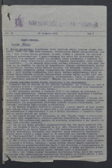 Małopolska Agencja Prasowa. R.1, nr 50 (29 grudnia 1943)