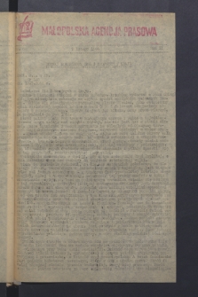 Małopolska Agencja Prasowa. R.2, nr 6 (9 lutego 1944)