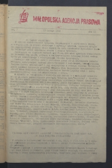 Małopolska Agencja Prasowa. R.2, nr 7 (17 lutego 1944)