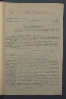 Małopolska Agencja Prasowa. R.2, nr 15 (20 kwietnia 1944)