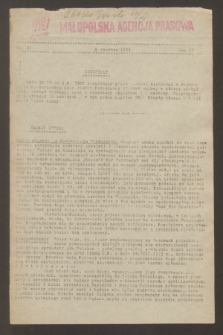 Małopolska Agencja Prasowa. R.2, nr 21 (8 czerwca 1944)
