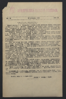 Małopolska Agencja Prasowa. R.3 [i.e.2], nr 31 (17 sierpnia 1944)