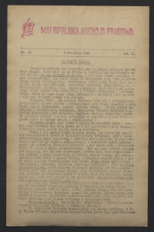 Małopolska Agencja Prasowa. R.2, nr 33 (8 września 1944)