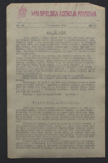 Małopolska Agencja Prasowa. R.2, nr 34 (15 września 1944)