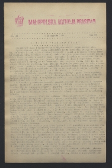 Małopolska Agencja Prasowa. R.2, nr 41 (2 listopada 1944)