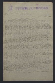 Małopolska Agencja Prasowa. R.2, nr 42 (8 listopada 1944)