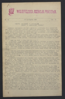 Małopolska Agencja Prasowa. R.2, nr 43 (16 listopada 1944)