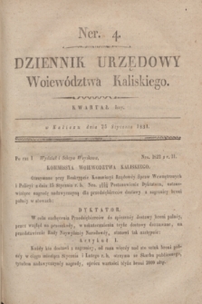 Dziennik Urzędowy Woiewództwa Kaliskiego. 1831, nr 4 (25 stycznia) + dod.