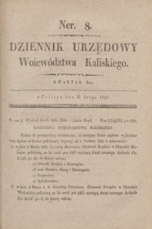 Dziennik Urzędowy Woiewództwa Kaliskiego. 1831, nr 8 (22 lutego) + dod.