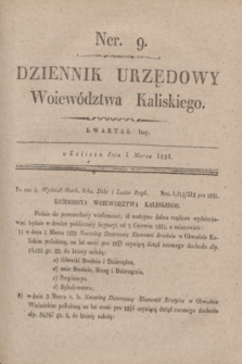 Dziennik Urzędowy Woiewództwa Kaliskiego. 1831, nr 9 (1 marca) + dod.