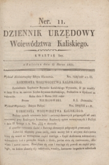 Dziennik Urzędowy Woiewództwa Kaliskiego. 1831, nr 11 (15 marca)