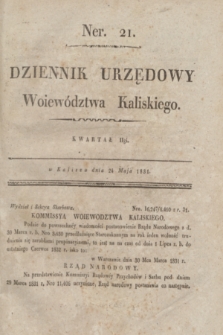 Dziennik Urzędowy Woiewództwa Kaliskiego. 1831, nr 21 (24 maja) + dod.
