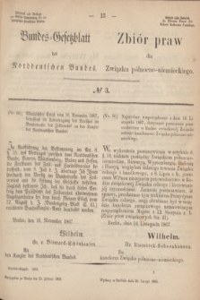 Bundes-Gesetzblatt des Norddeutschen Bundes. 1868, № 3 (25 lutego)