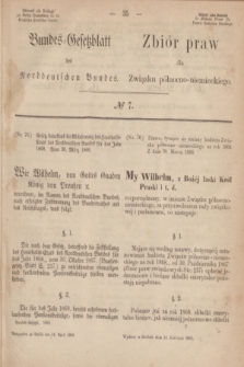 Bundes-Gesetzblatt des Norddeutschen Bundes. 1868, № 7 (14 kwietnia)