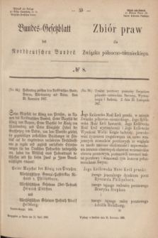 Bundes-Gesetzblatt des Norddeutschen Bundes. 1868, № 8 (20 kwietnia)