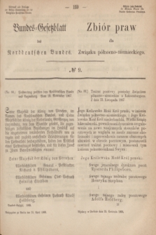 Bundes-Gesetzblatt des Norddeutschen Bundes. 1868, № 9 (25 kwietnia)