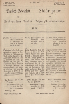 Bundes-Gesetzblatt des Norddeutschen Bundes. 1868, № 20 (3 lipca)