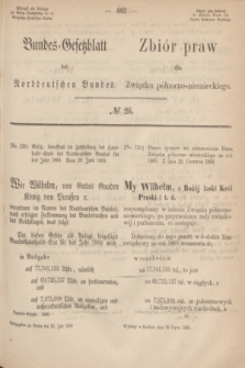 Bundes-Gesetzblatt des Norddeutschen Bundes. 1868, № 26 (22 lipca)