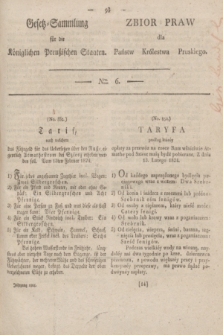 Gesetz-Sammlung für die Königlichen Preußischen Staaten = Zbiór Praw dla Państw Królestwa Pruskiego. 1824, Nro. 6