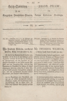 Gesetz-Sammlung für die Königlichen Preußischen Staaten = Zbiór Praw dla Państw Królestwa Pruskiego. 1824, Nro. 7