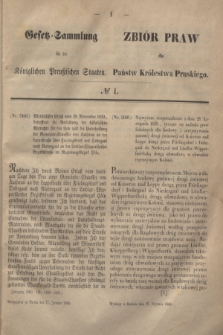 Gesetz-Sammlung für die Königlichen Preußischen Staaten = Zbiór Praw dla Państw Królestwa Pruskiego. 1860, № 1 (17 stycznia)