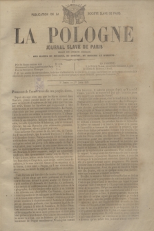 La Pologne : journal Slave de Paris : organe des intérêts fédéraux des Slaves de Pologne, de Bohême, de Hongrie et d'Orient : publication de la Société slave de Paris. [A.1], no 5 (1 janvier 1849)