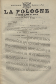 La Pologne : journal Slave de Paris : organe des intérêts fédéraux des Slaves de Pologne, de Bohême, de Hongrie et d'Orient : publication de la Société slave de Paris. A.2, no 18 (23 septembre 1849)