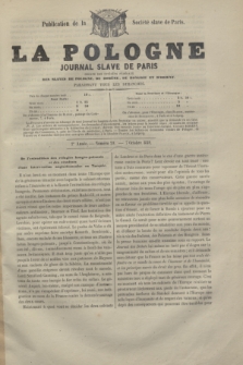 La Pologne : journal Slave de Paris : organe des intérêts fédéraux des Slaves de Pologne, de Bohême, de Hongrie et d'Orient : publication de la Société slave de Paris. A.2, no 20 (7 octobre 1849)