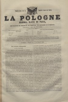 La Pologne : journal Slave de Paris : organe des intérêts fédéraux des Slaves de Pologne, de Bohême, de Hongrie et d'Orient : publication de la Société slave de Paris. A.2, no 23 (28 octobre 1849)