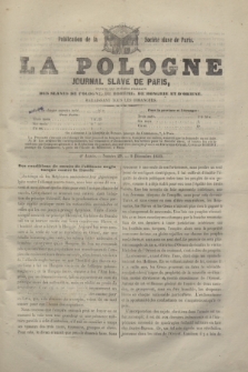 La Pologne : journal Slave de Paris : organe des intérêts fédéraux des Slaves de Pologne, de Bohême, de Hongrie et d'Orient : publication de la Société slave de Paris. A.2, nº 29 (9 decembre 1849)