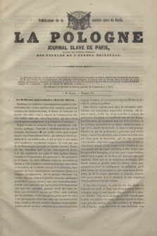 La Pologne : journal Slave de Paris : organe des intérêts fédéraux des peuples des l'Europe orientale : publication de la Société slave de Paris. A.3, no 34 ([16 novembre] 1850)