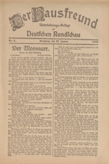 Der Hausfreund : Unterhaltungs-Beilage zur Deutschen Rundschau. 1922, Nr. 2 (12 Januar)