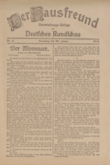 Der Hausfreund : Unterhaltungs-Beilage zur Deutschen Rundschau. 1922, Nr. 4 (26 Januar)