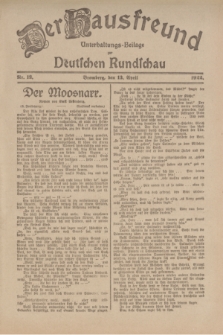 Der Hausfreund : Unterhaltungs-Beilage zur Deutschen Rundschau. 1922, Nr. 12 (13 April)