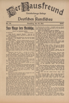 Der Hausfreund : Unterhaltungs-Beilage zur Deutschen Rundschau. 1922, Nr. 18 (25 Mai)