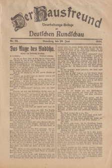 Der Hausfreund : Unterhaltungs-Beilage zur Deutschen Rundschau. 1922, Nr. 23 (29 Juni)