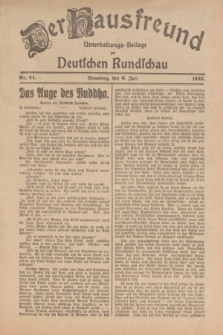 Der Hausfreund : Unterhaltungs-Beilage zur Deutschen Rundschau. 1922, Nr. 24 (6 Juli)