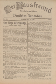 Der Hausfreund : Unterhaltungs-Beilage zur Deutschen Rundschau. 1922, Nr. 25 (13 Juli)