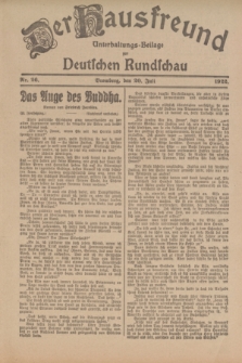 Der Hausfreund : Unterhaltungs-Beilage zur Deutschen Rundschau. 1922, Nr. 26 (20 Juni)